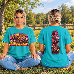New Achievement T-shirt Front and back Graphics TheCraftNook