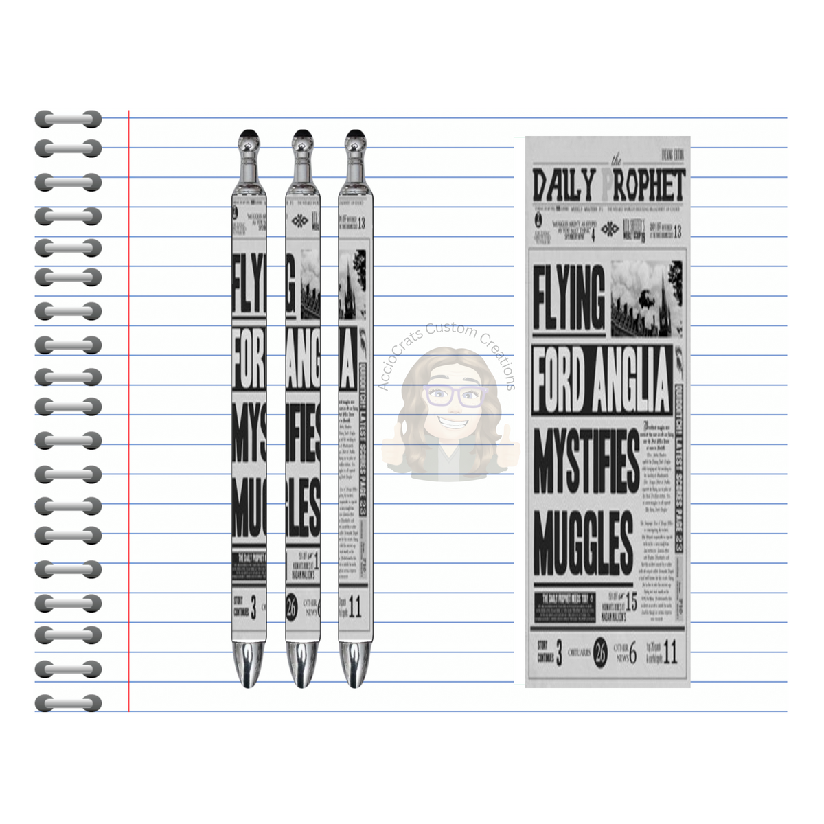 Refillable Pens, Wizard Images. Write with a little magic! ✨🪄Multiple options and Images available. TheCraftNook