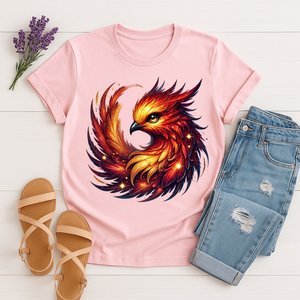 Phoenix Head T-Shirt - Majestic Fire Bird Portrait Tee TheCraftNook