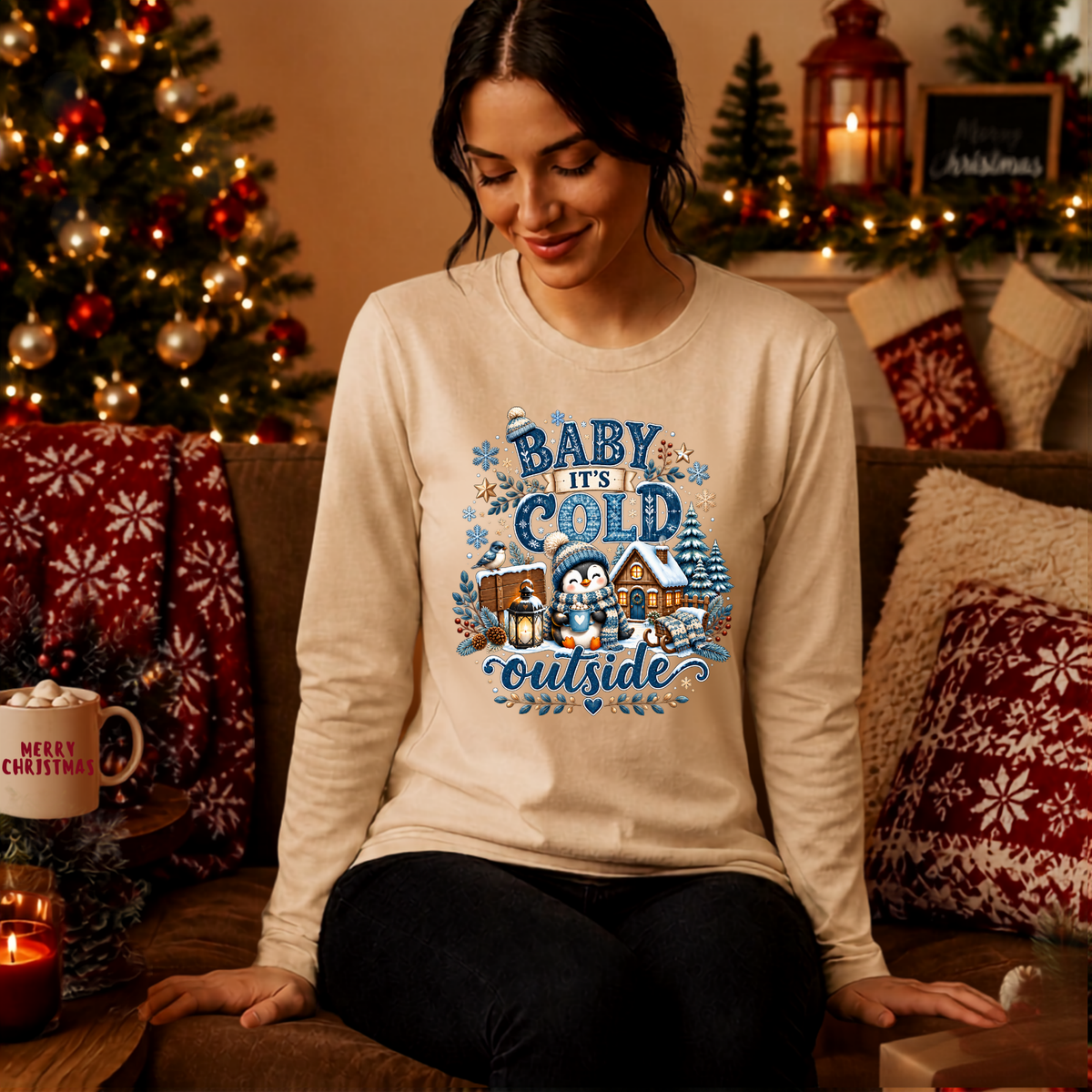 Cold Outside Long Sleeve Tee TheCraftNook