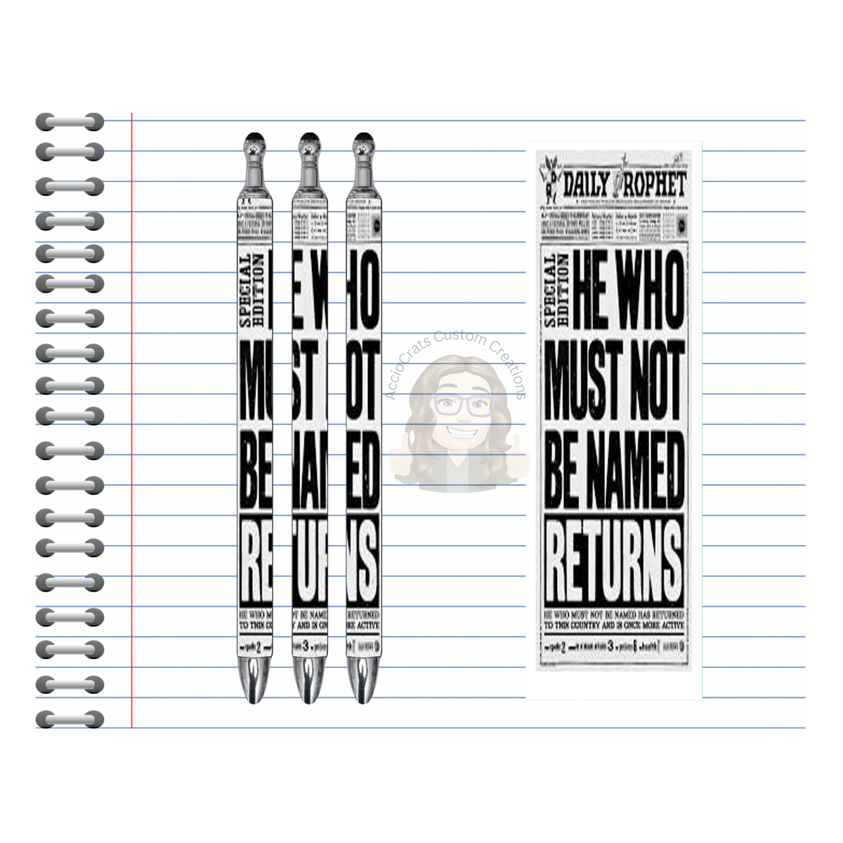 Refillable Pens, Wizard Images. Write with a little magic! ✨🪄Multiple options and Images available. TheCraftNook