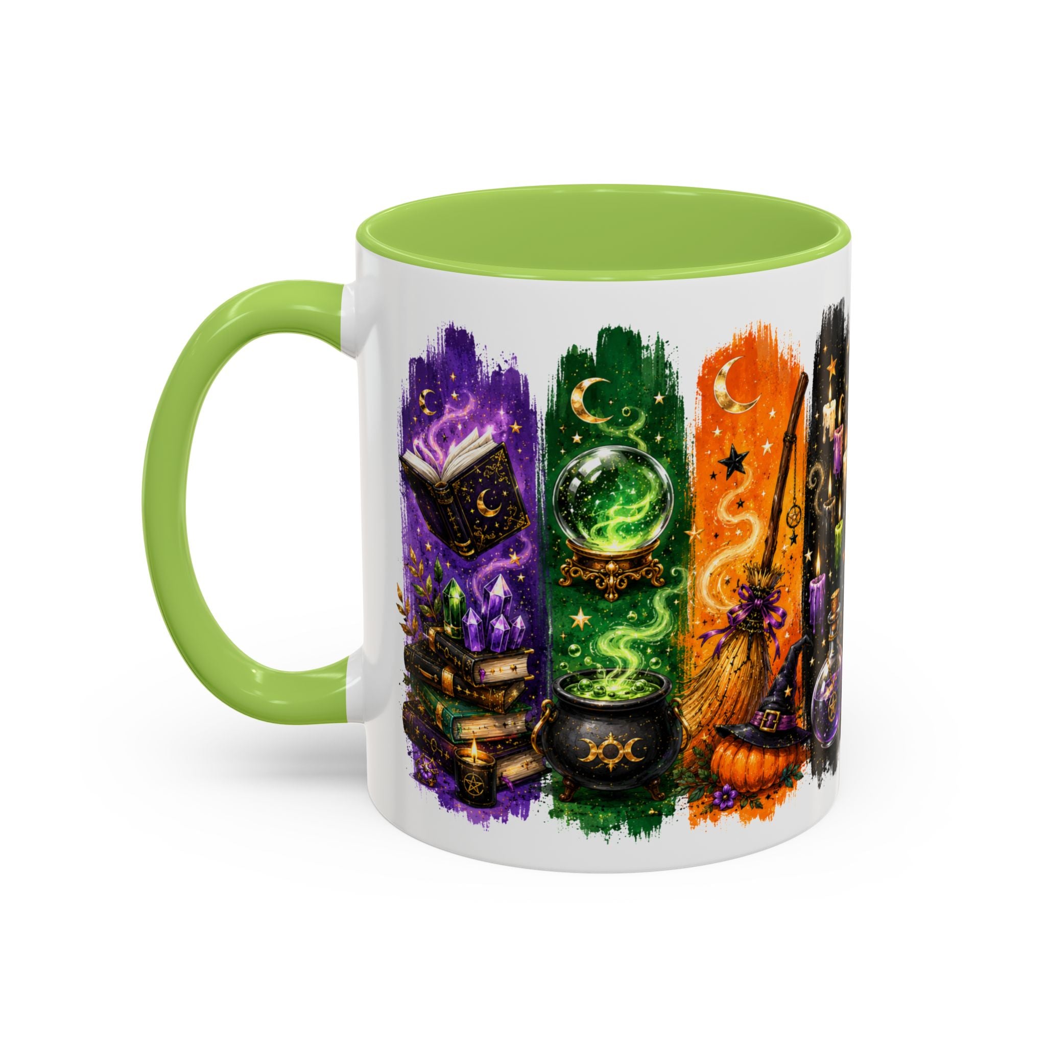 Autumn Alchemy Fueled by Potions & Coffee Accent Mug — Witchy Halloween Coffee Cup (11/15oz)