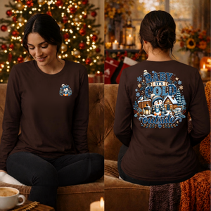 Cold Outside Long Sleeve Tee Pocket and Back Graphics TheCraftNook