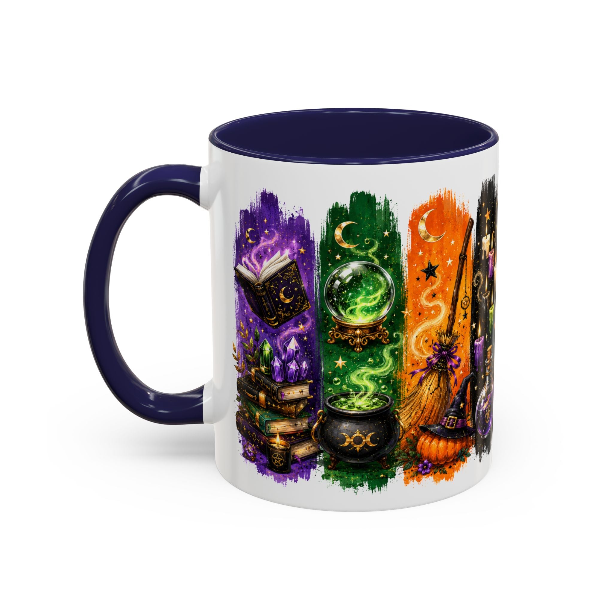 Autumn Alchemy Fueled by Potions & Coffee Accent Mug — Witchy Halloween Coffee Cup (11/15oz)