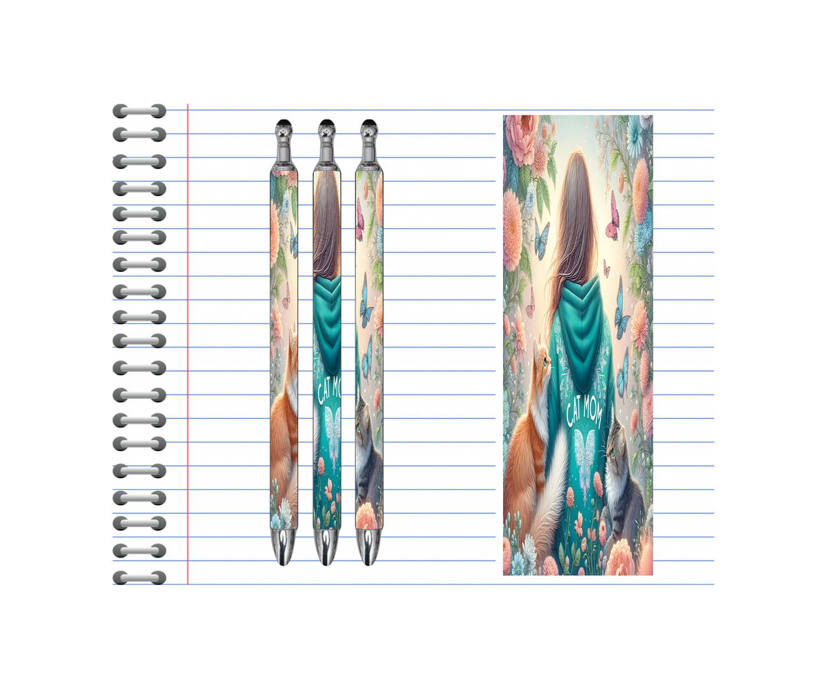 Refillable Pens, Cat Images. Write with a little whiskered charm. Multiple options and Images available. TheCraftNook