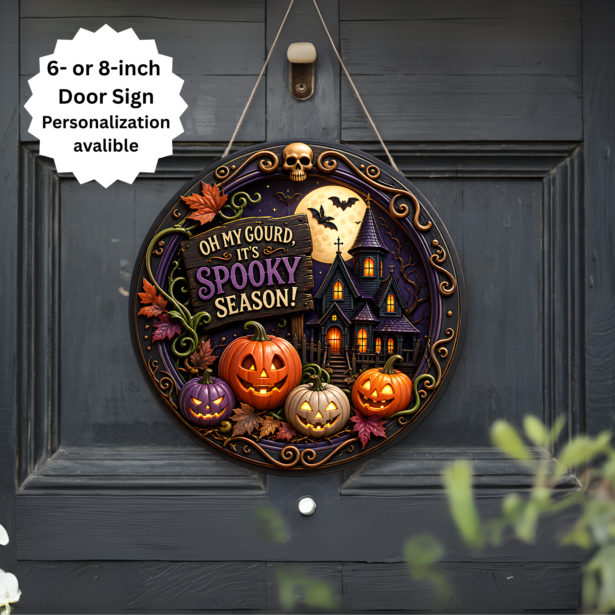 Spooky season Halloween Door signs