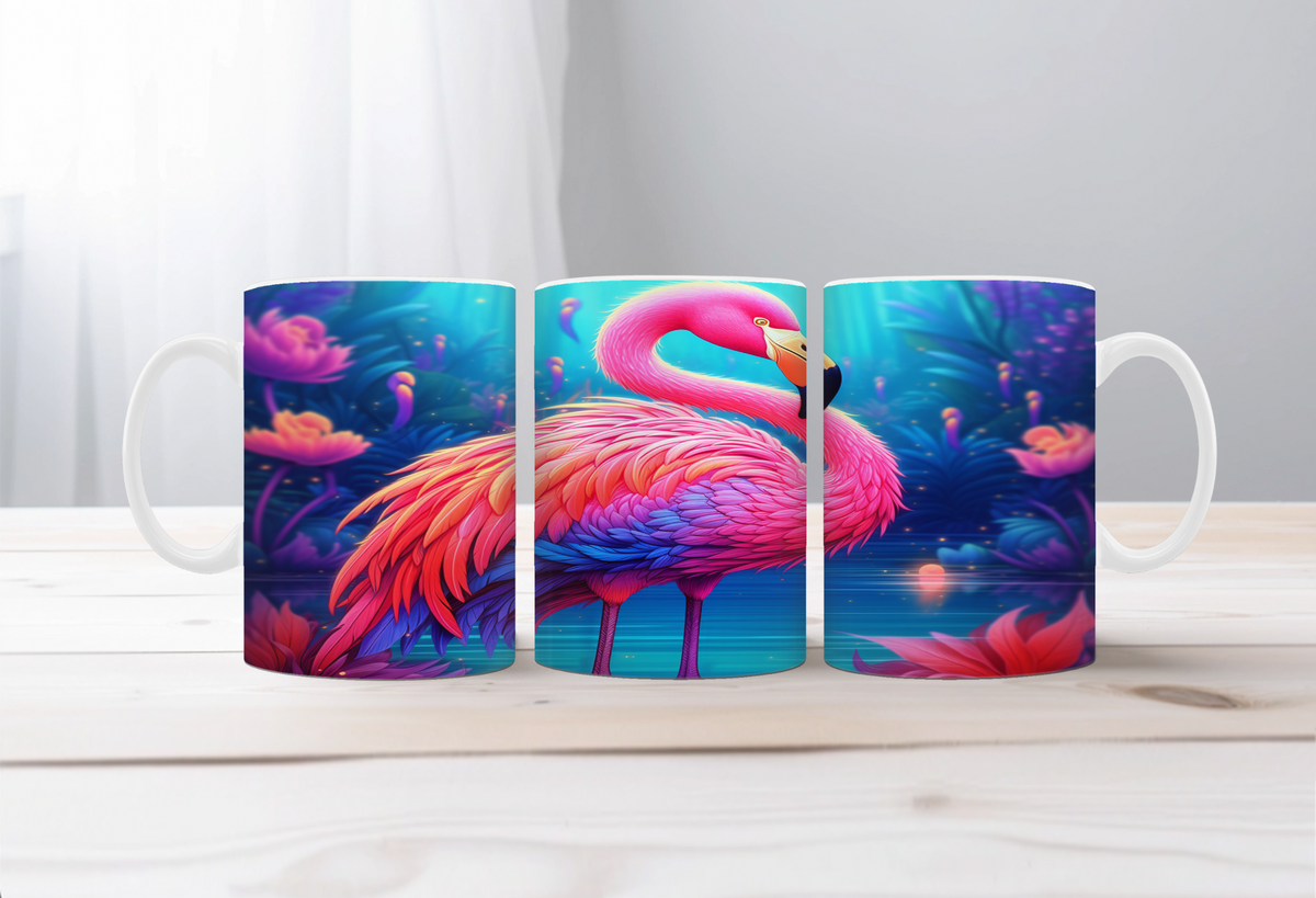 Sunshine & Whimsy Flamingo Mugs TheCraftNook