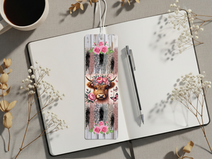 Aluminum Metal Bookmarks, Highland Cow Images For readers who prefer their page‑holders with bangs and horns TheCraftNook