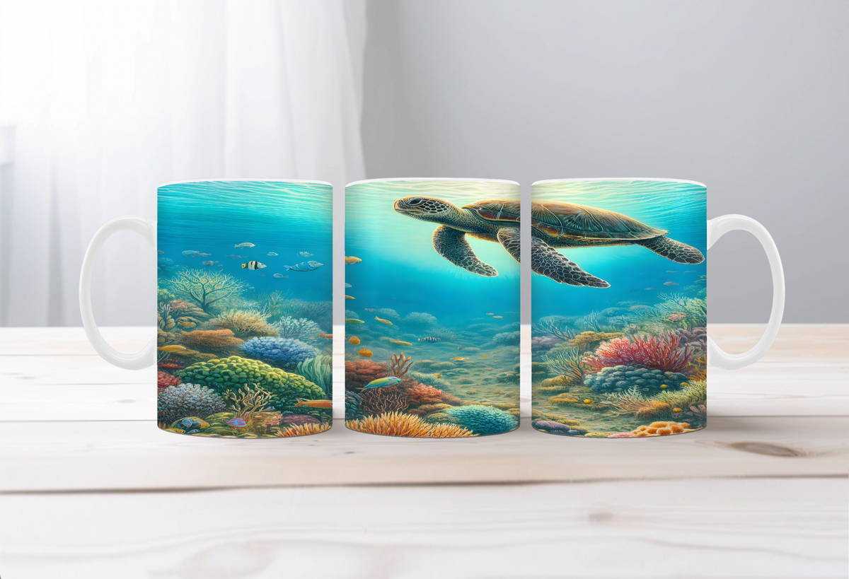 Shell‑O Sunshine Sea Turtle Mugs TheCraftNook