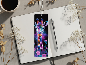 Stand tall in your reading adventures, Aluminum Metal Bookmarks, Giraffe Images TheCraftNook