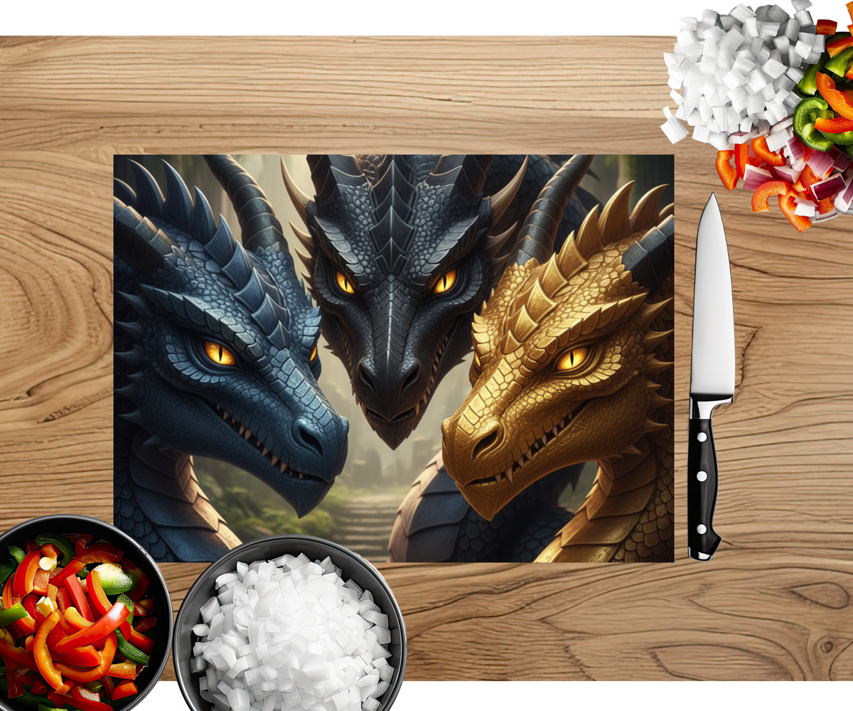 Majestic Dragon Scales Cutting Board TheCraftNook