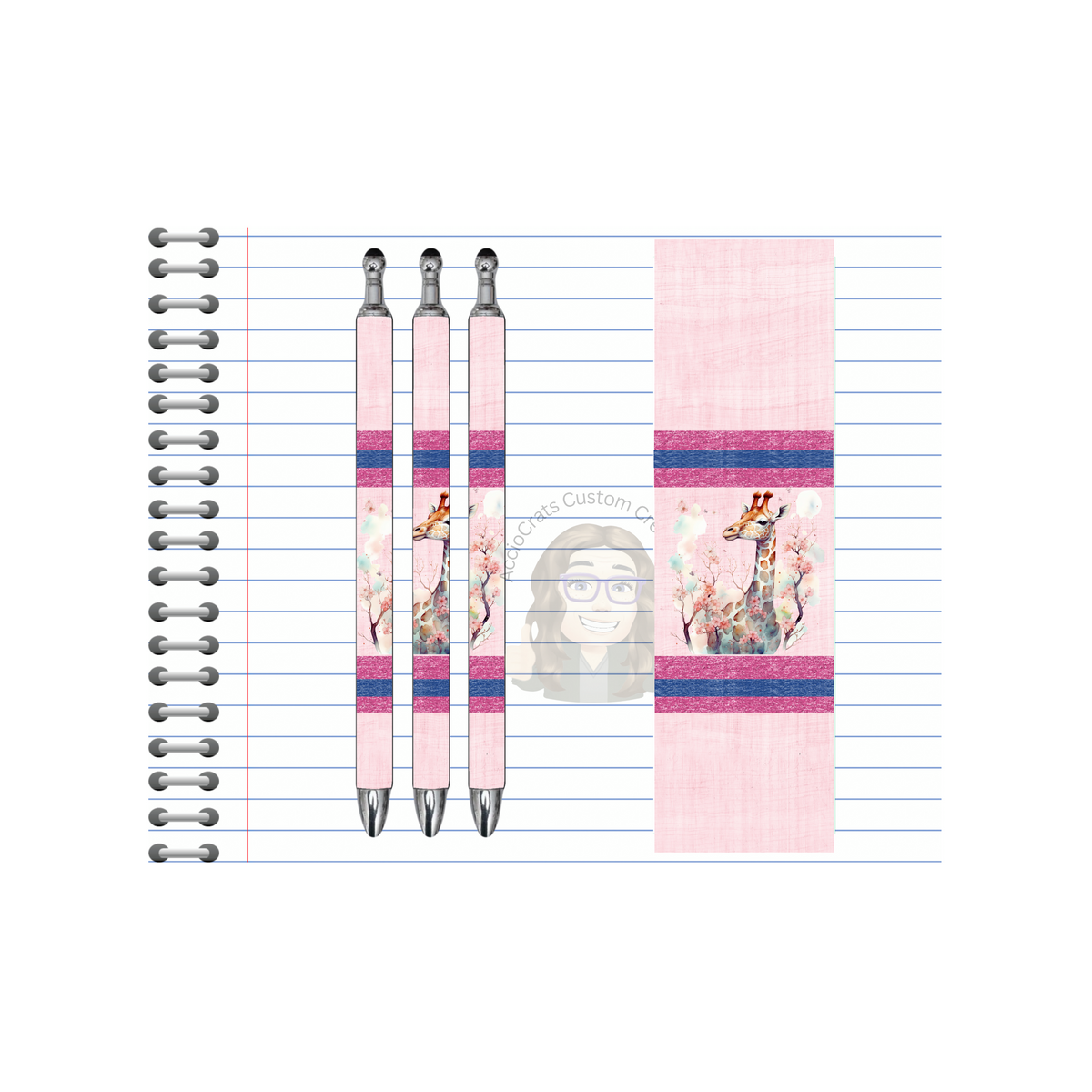 A long‑necked twist on everyday writing, Refillable Pens, Giraffe Images multiple options and Images available. TheCraftNook