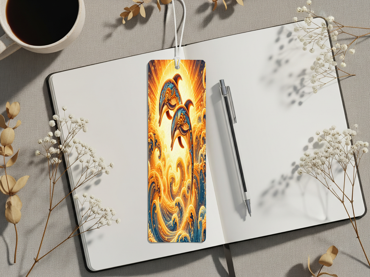 Aluminum Metal Bookmarks, Dolphin images. Make every chapter a splash! TheCraftNook