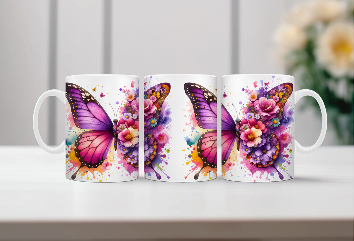 Butterfly Mugs. Two Sizes and Multiple images to choose from. TheCraftNook