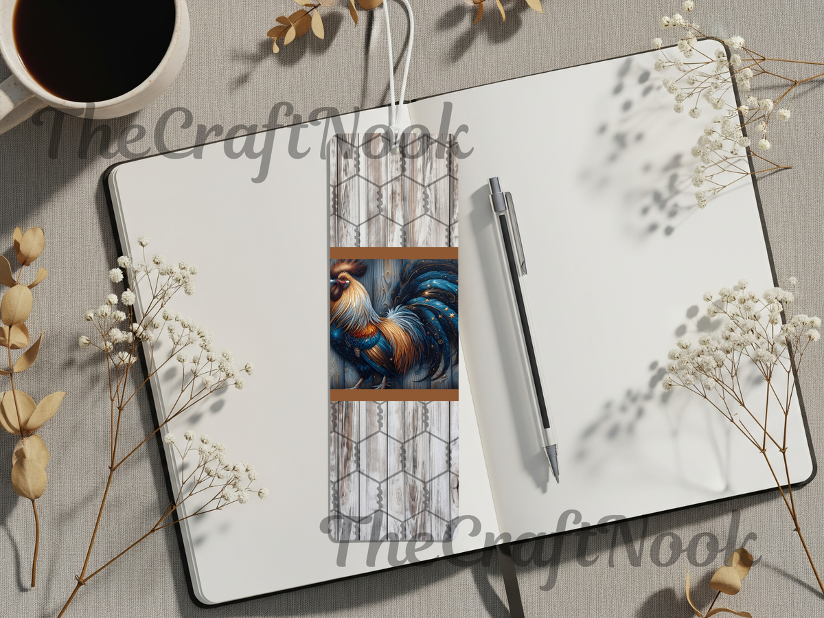 Aluminum Metal Bookmarks, Chicken Images TheCraftNook