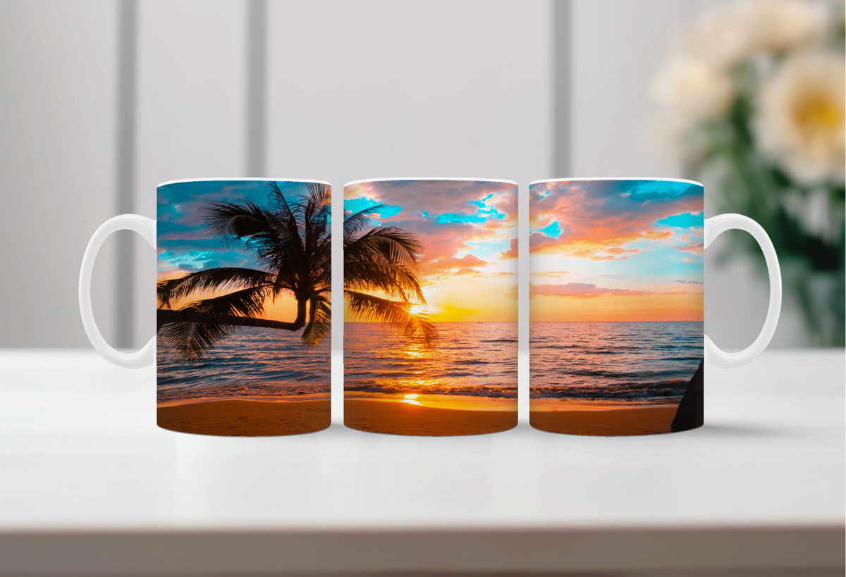 Beachy Bliss coffee mugs TheCraftNook