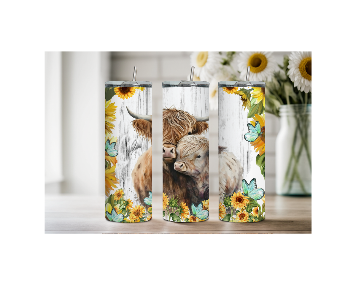 20 oz Highland Cutie Country Stainless Steel Tumbler. Multiple Images Available. TheCraftNook