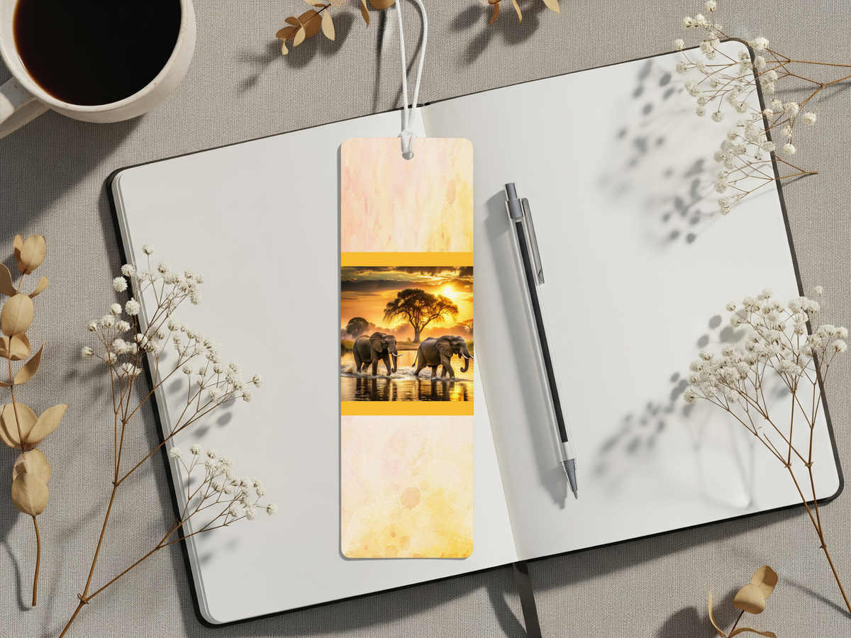 Aluminum Metal Bookmarks, Elephant Images TheCraftNook