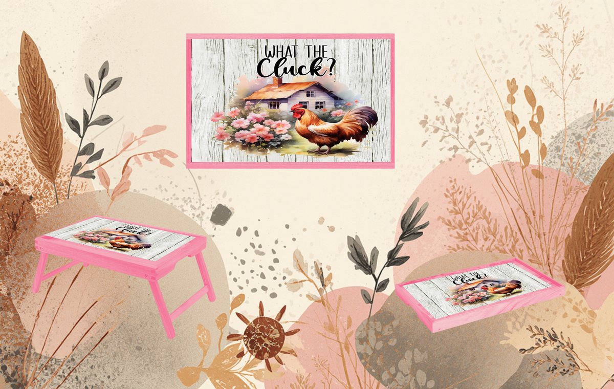 Chicken Foldable Wooden TV Tray or Bed tray/lap Desk, 2 Sizes and Multiple Images Available. TheCraftNook
