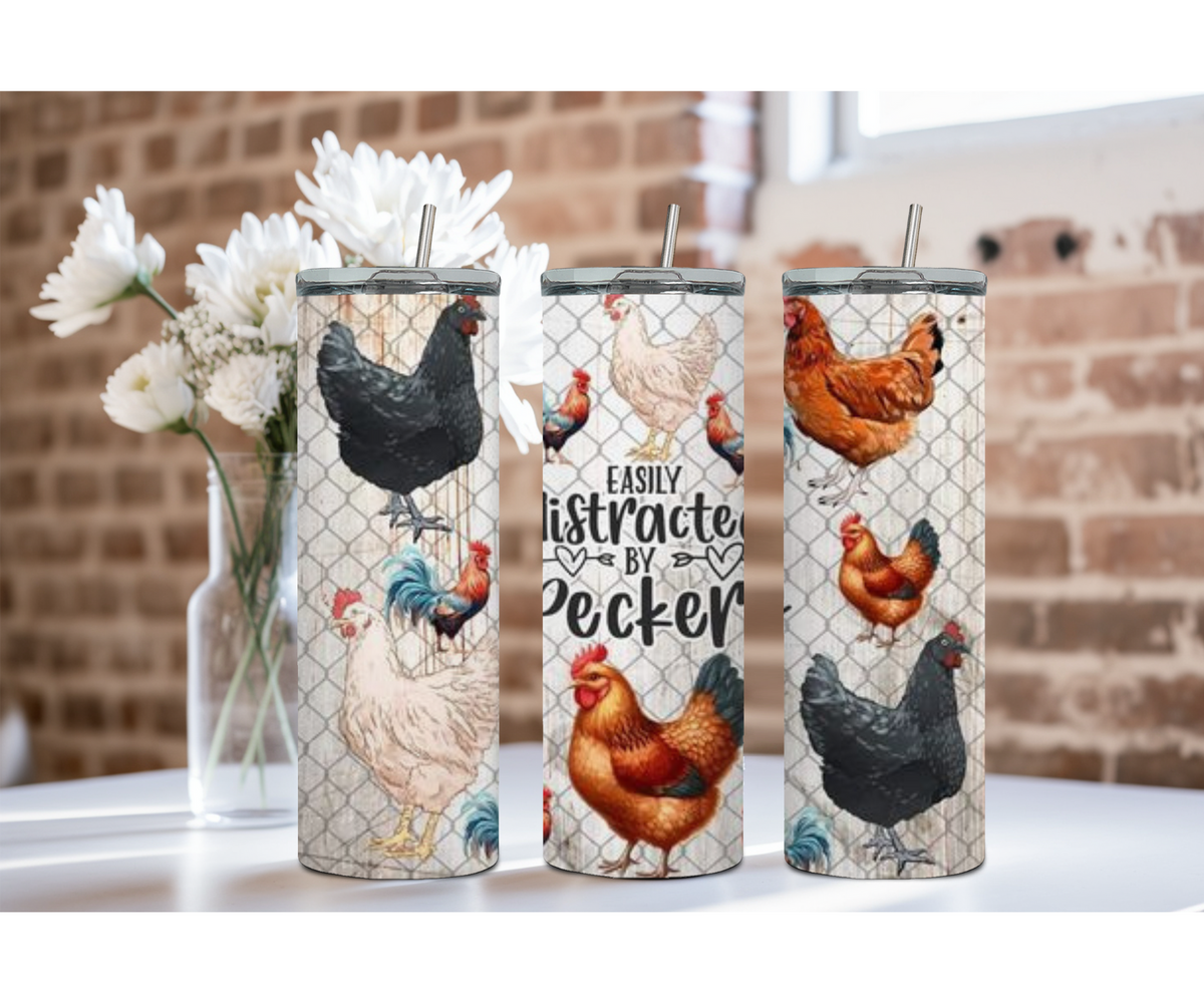 20 oz Happy Hen Chicken Stainless Steel Tumblers. Multiple Images Available TheCraftNook