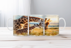 Tall Sips Giraffe Coffee Mugs, two size options. TheCraftNook