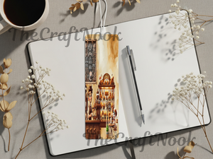 Caffeine & Chapters Bookmark. Aluminum Metal Bookmarks TheCraftNook
