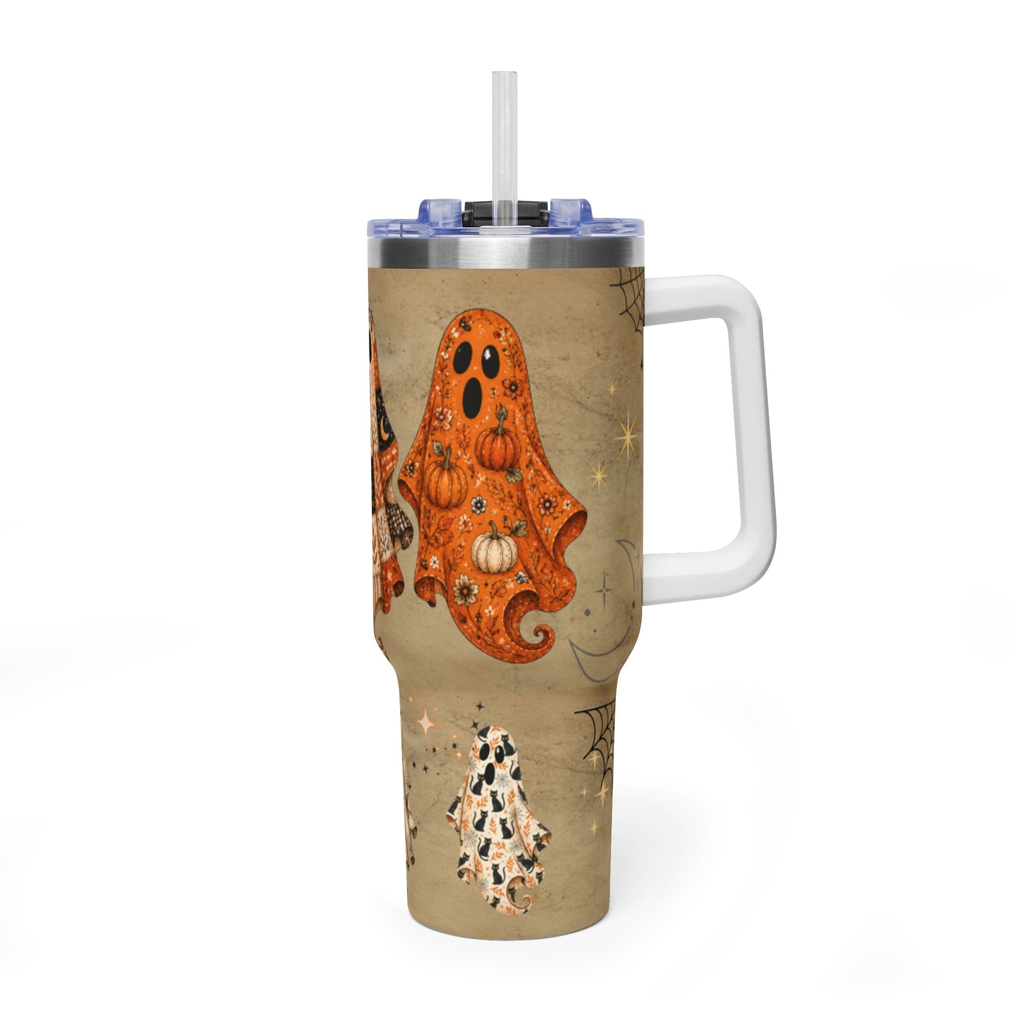 Preppy Ghost Tumbler 40 oz – Vintage Patchwork Spirits Vacuum Insulated Cup