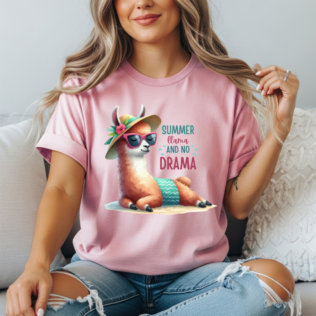 Llama Drama Tee – Soft Unisex Graphic Tee TheCraftNook