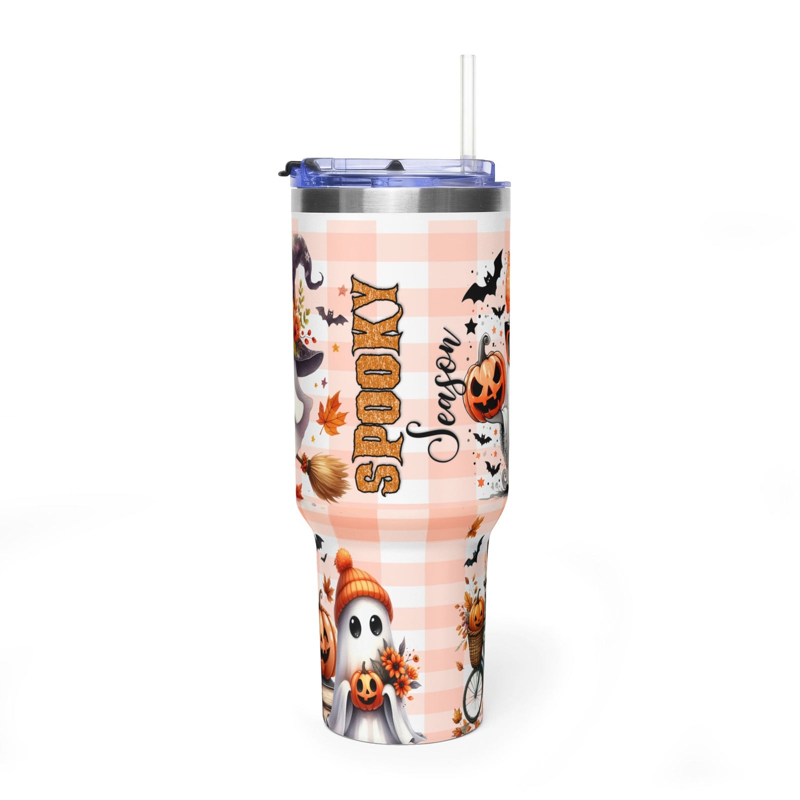 40oz Halloween Ghost Tumbler – Spooky Season Vacuum Insulated Cup Printify