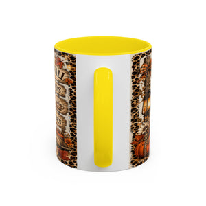 Hello Fall Accent Coffee Mug — Cozy Days, Warm Drinks & Good Vibes Autumn Mug Printify