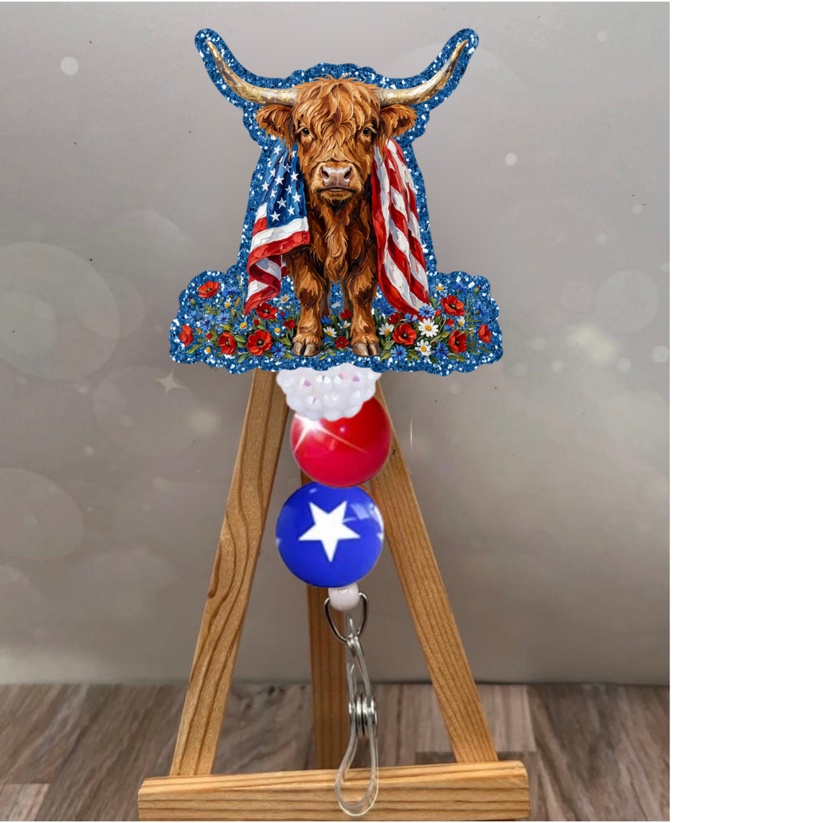 Highland Cow Pride Badge Pull TheCraftNook