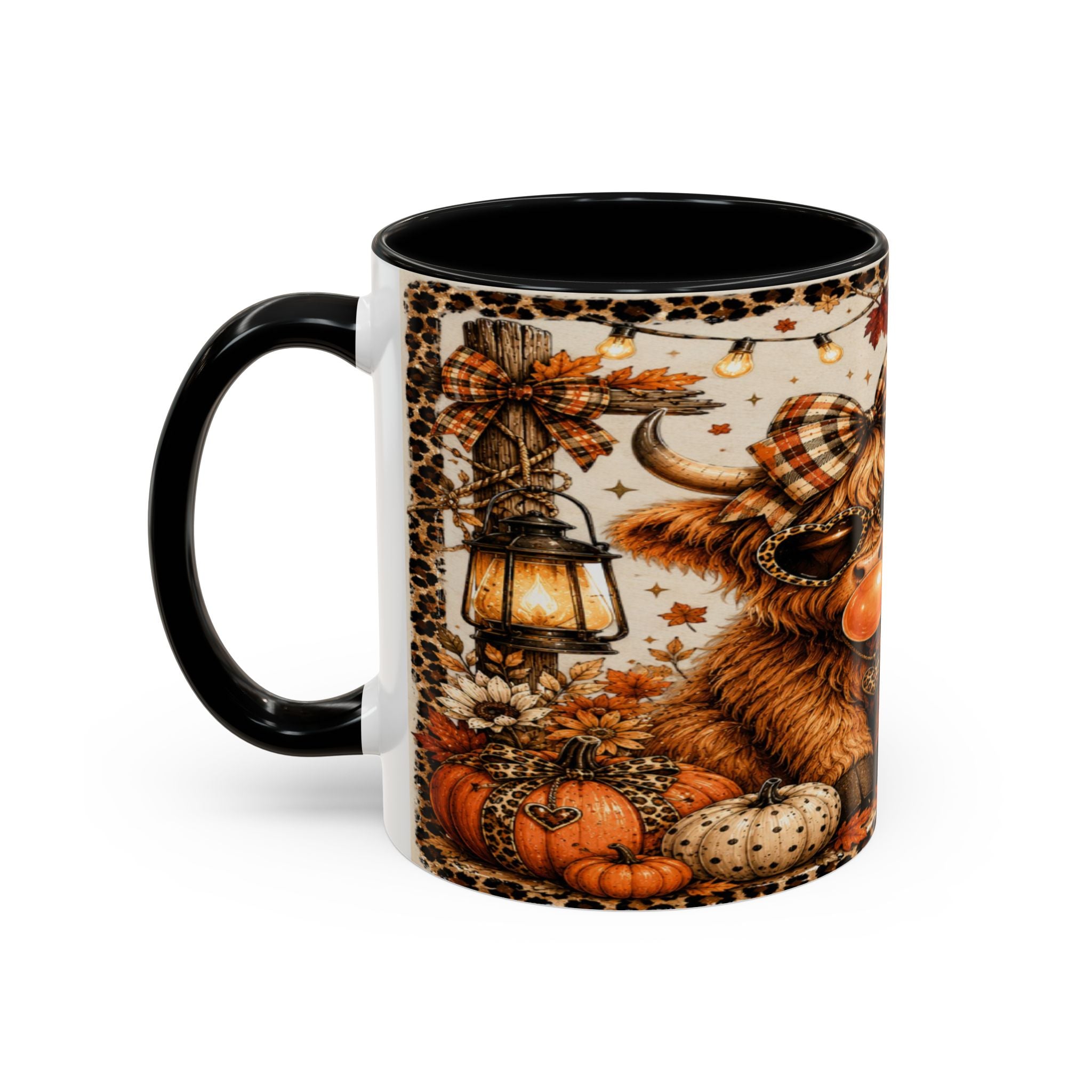 Hello Fall Accent Coffee Mug — Cozy Days, Warm Drinks & Good Vibes Autumn Mug