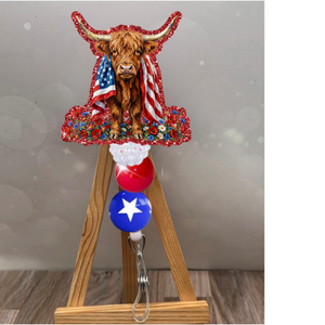 Highland Cow Pride Badge Pull TheCraftNook