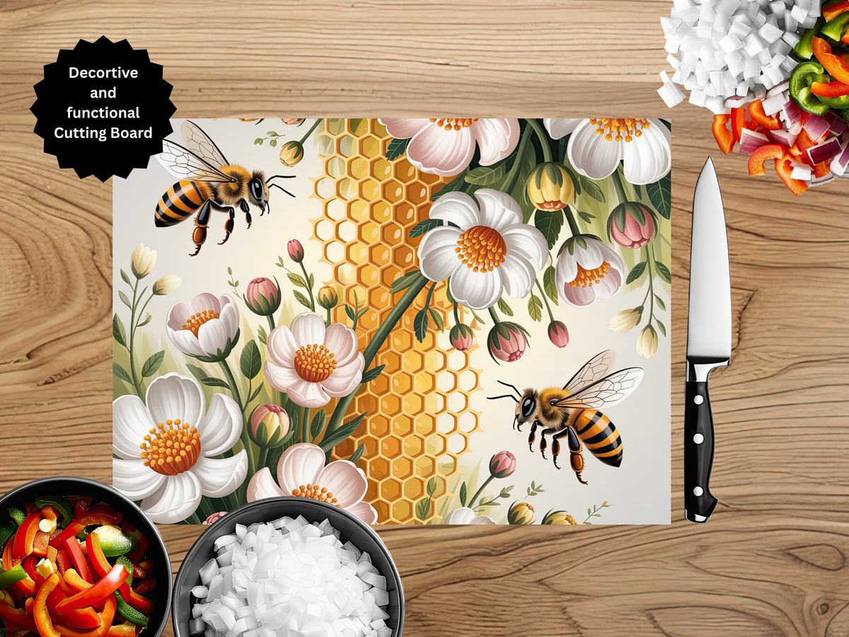 Honeybee Cutting board TheCraftNook
