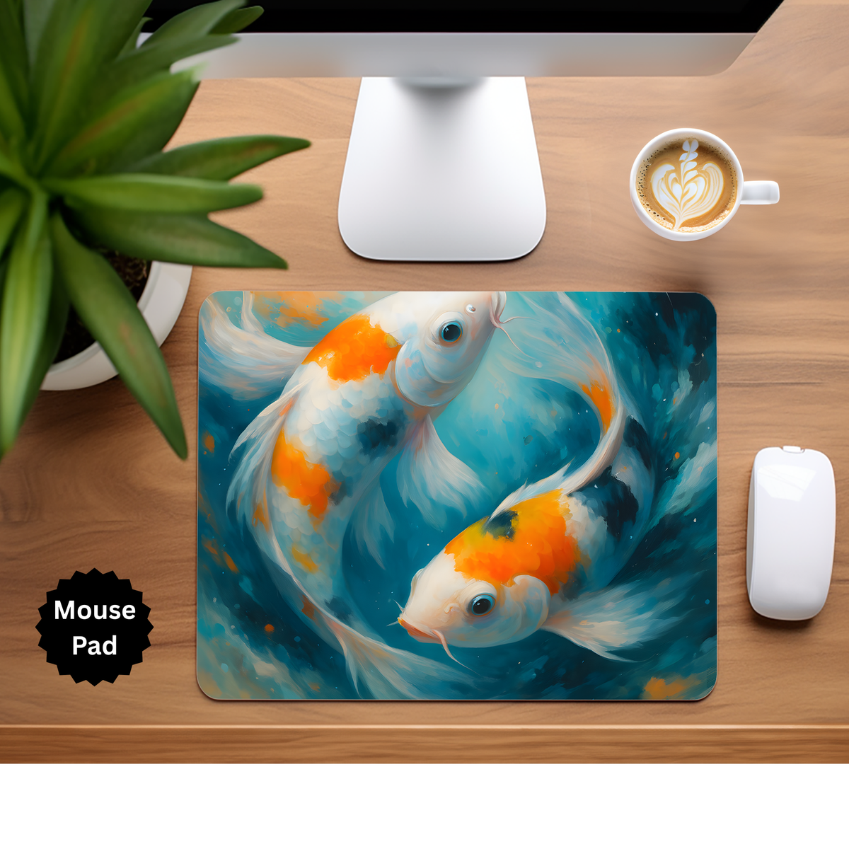 Koi Fish Mouse Pad TheCraftNook