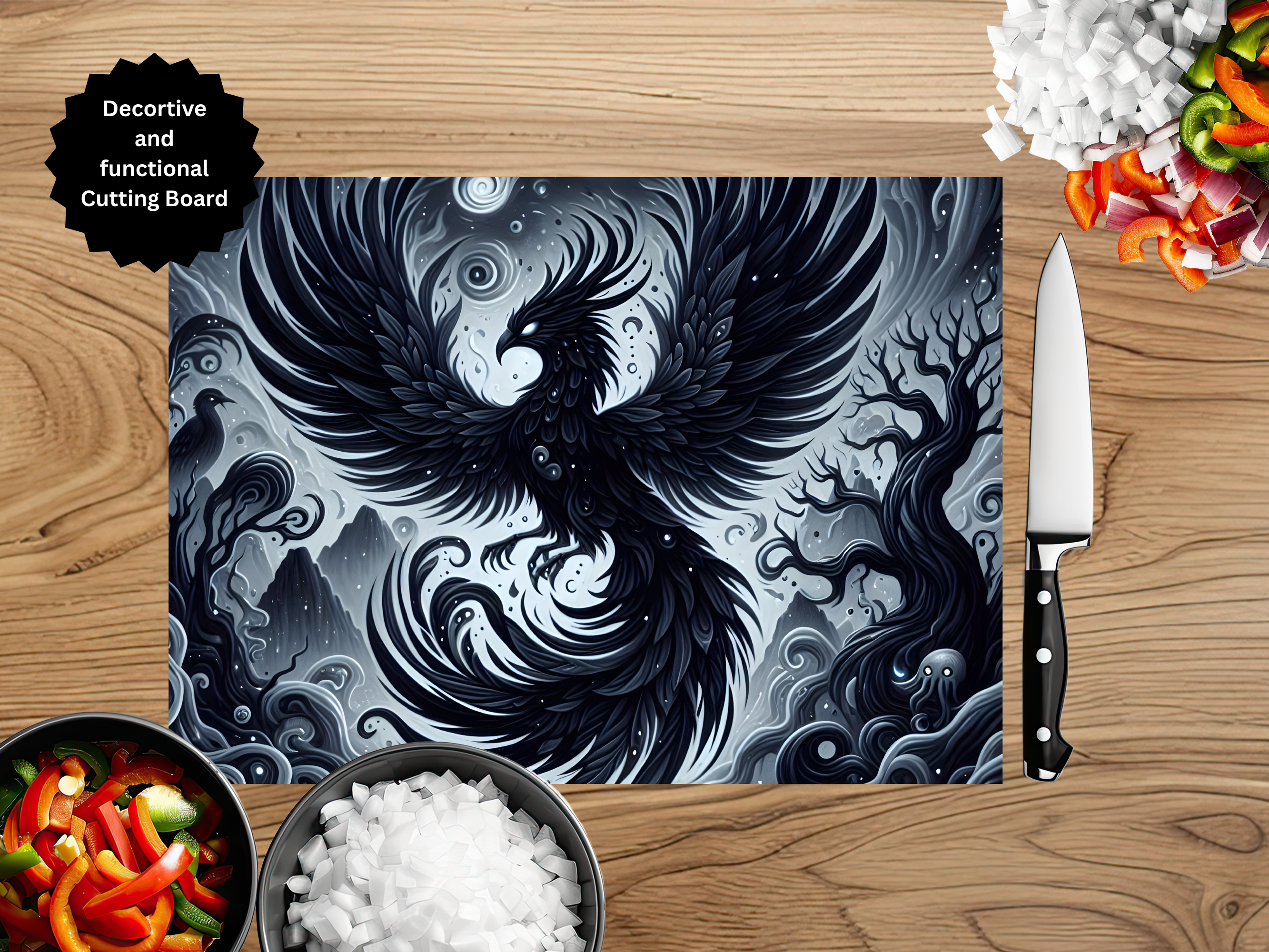 Phoenix Glass Cutting Board - Tempered Glass Kitchen