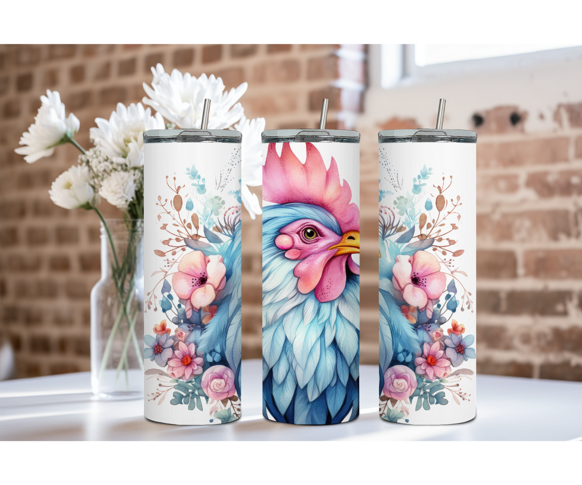 20 oz Happy Hen Chicken Stainless Steel Tumblers. Multiple Images Available TheCraftNook