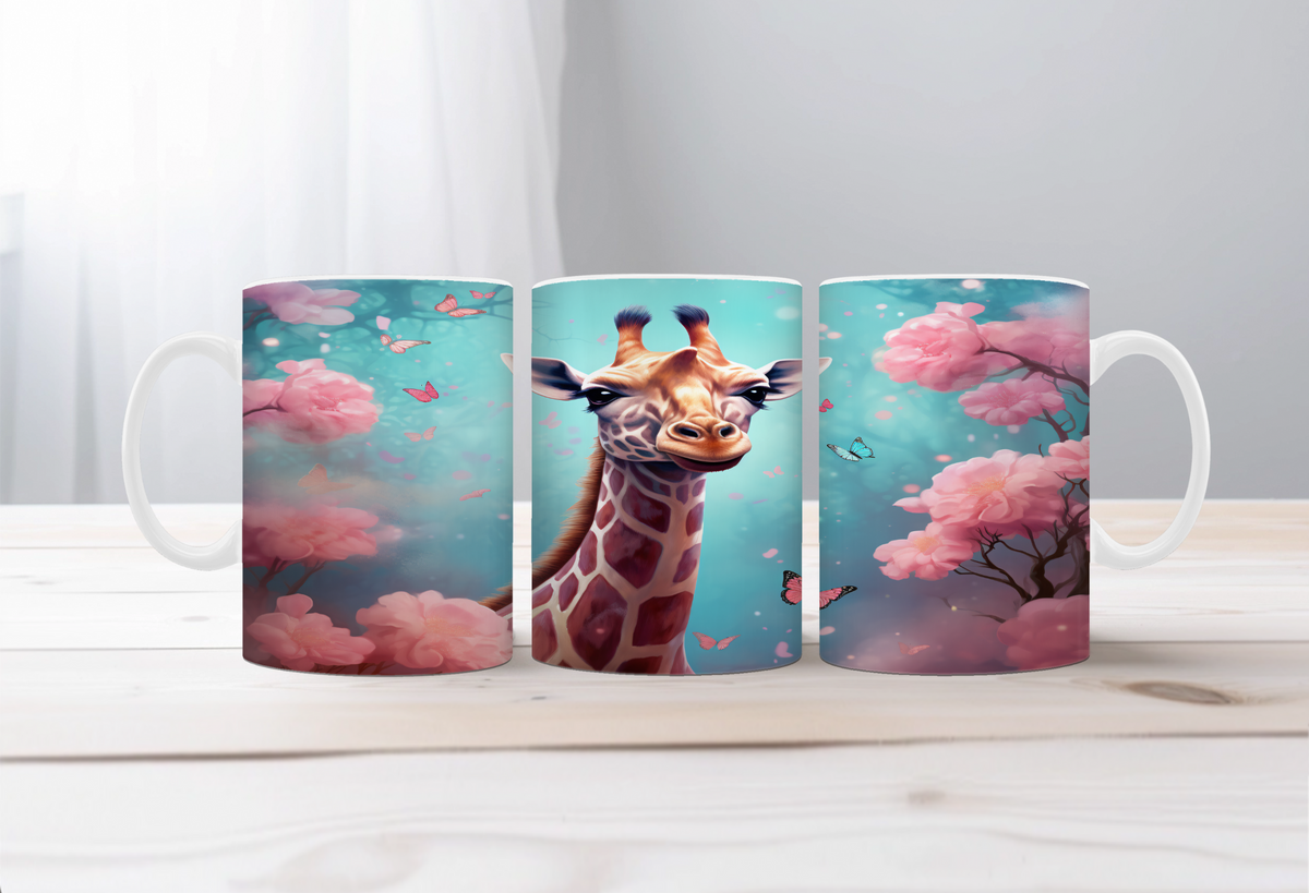 Tall Sips Giraffe Coffee Mugs, two size options. TheCraftNook