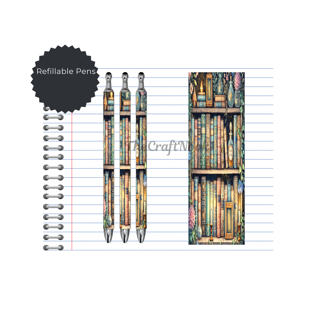 Refillable Pens, Once Upon a Pen – Book Lover Writing Pen. Multiple options and Images available TheCraftNook