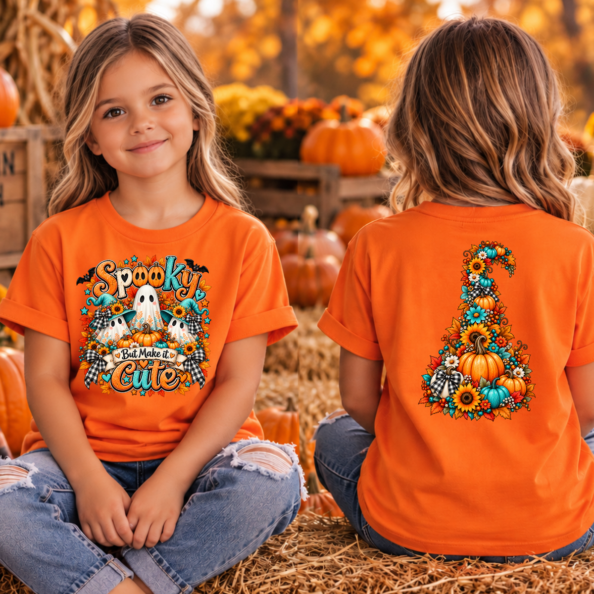 Toddler Spooky but make it Cute Front and back graphics TheCraftNook