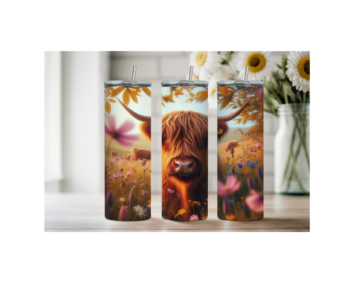 20 oz Highland Cutie Country Stainless Steel Tumbler. Multiple Images Available. TheCraftNook