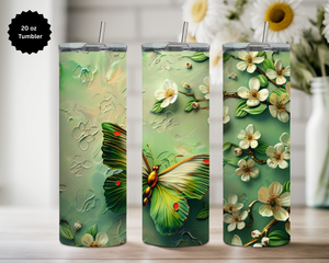 Butterfly 20 oz Stainless-Steel Tumblers. Multiple Sizes and Images Available. TheCraftNook