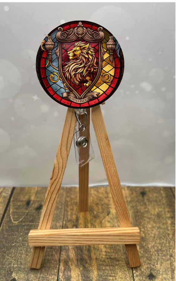 Lion House Pride badge pulls. Multiple Images available. Add beads or shimmer glitter options. TheCraftNook