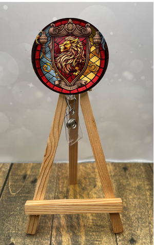 Lion House Pride badge pulls. Multiple Images available. Add beads or shimmer glitter options. TheCraftNook