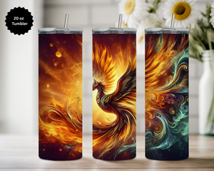 Phoenix 20 oz Stainless Steel Tumbler - Rise & Shine Collection TheCraftNook