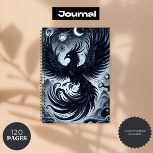 Phoenix Journal - 120 Page Lined Notebook for Writing & Planning TheCraftNook