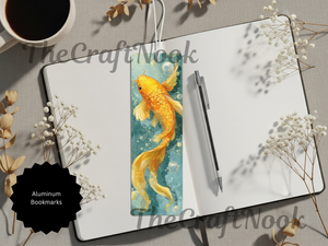 Koi Fish Bookmarks – Handcrafted Metal Bookmarks with Beads & Glitter TheCraftNook