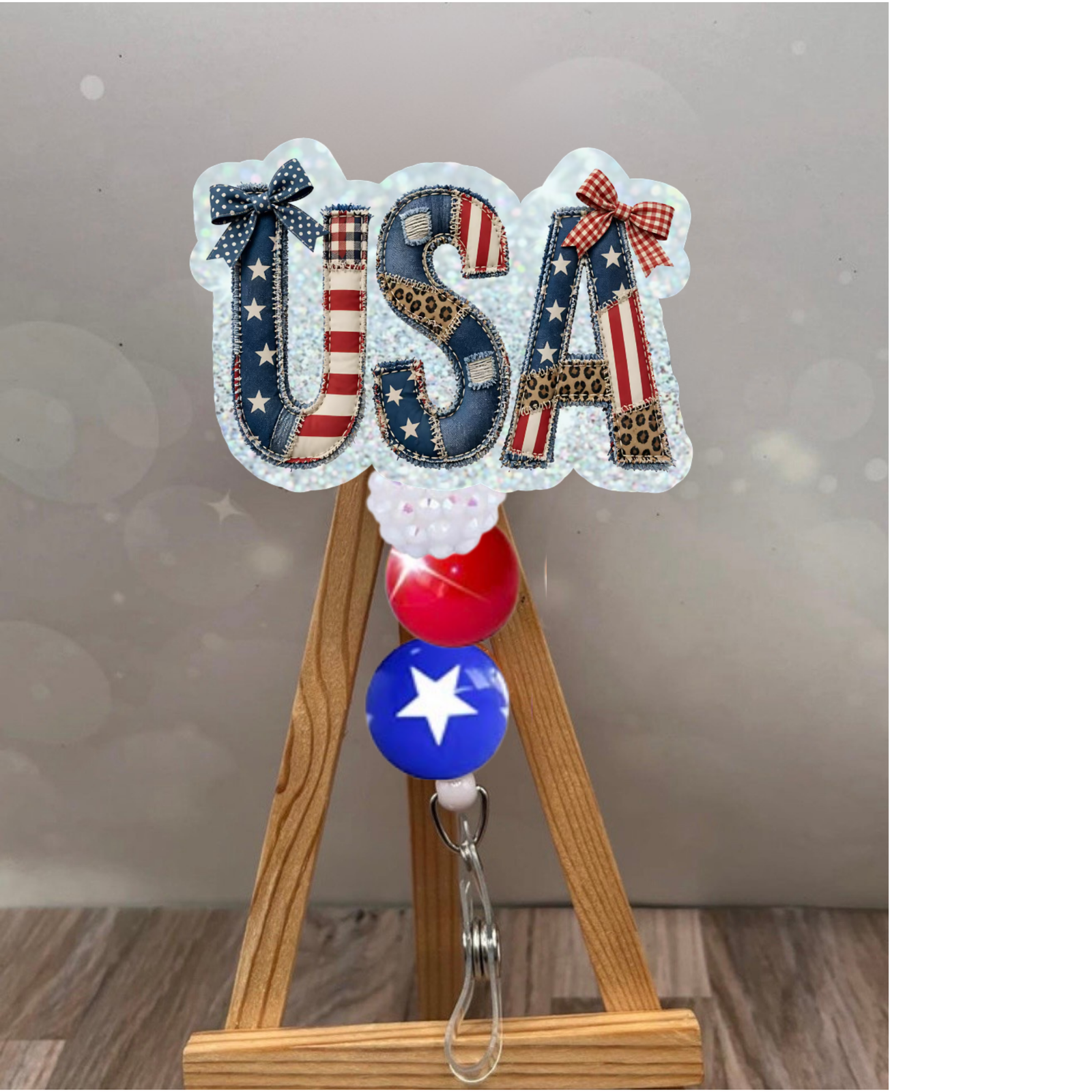 Patchwork USA Badge Pull TheCraftNook