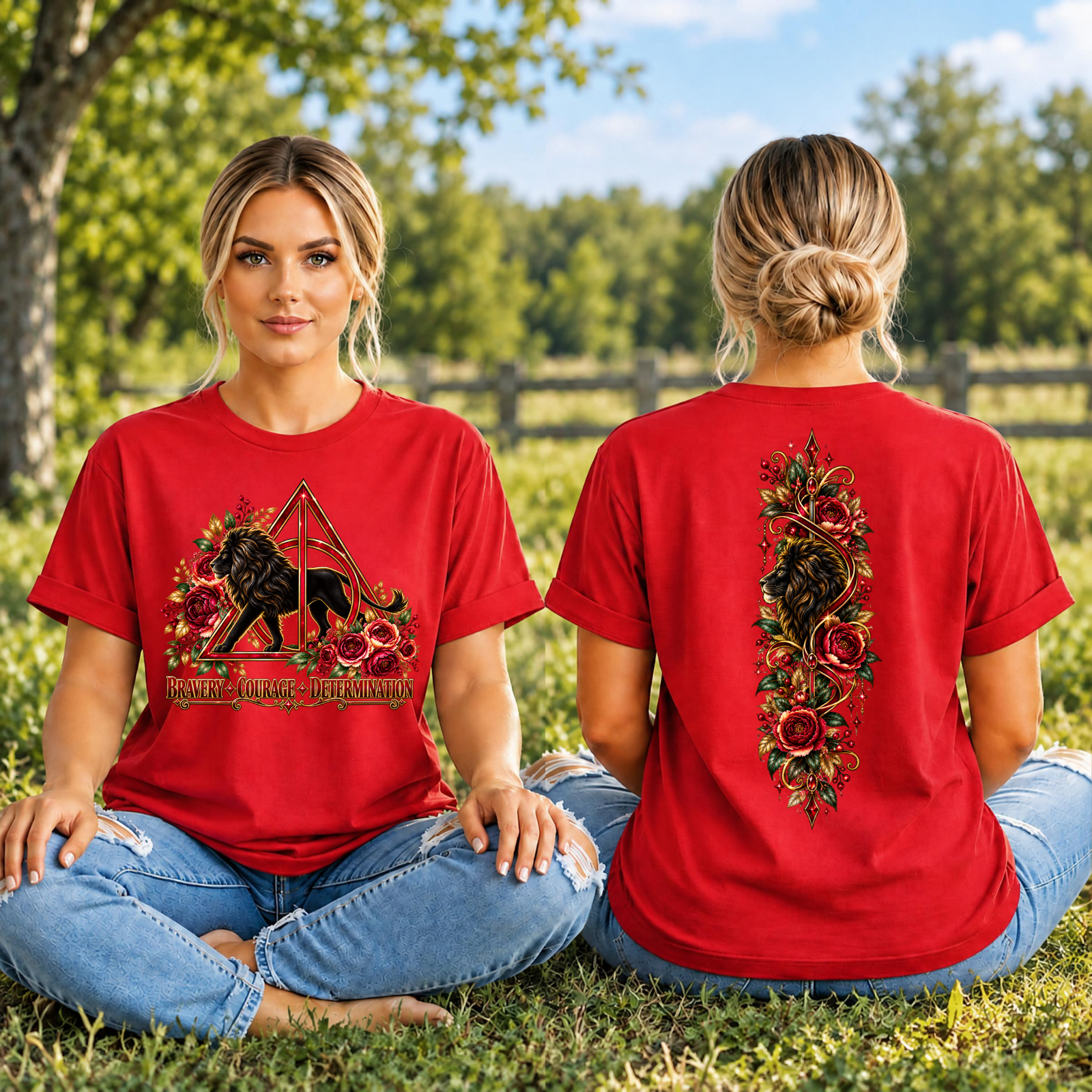 Lion House DH T-Shirt Front and Back Graphics TheCraftNook