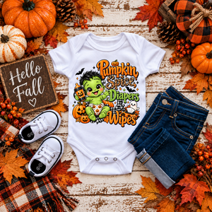 Pumpkin Spice Fall Baby Boy Bodysuit TheCraftNook